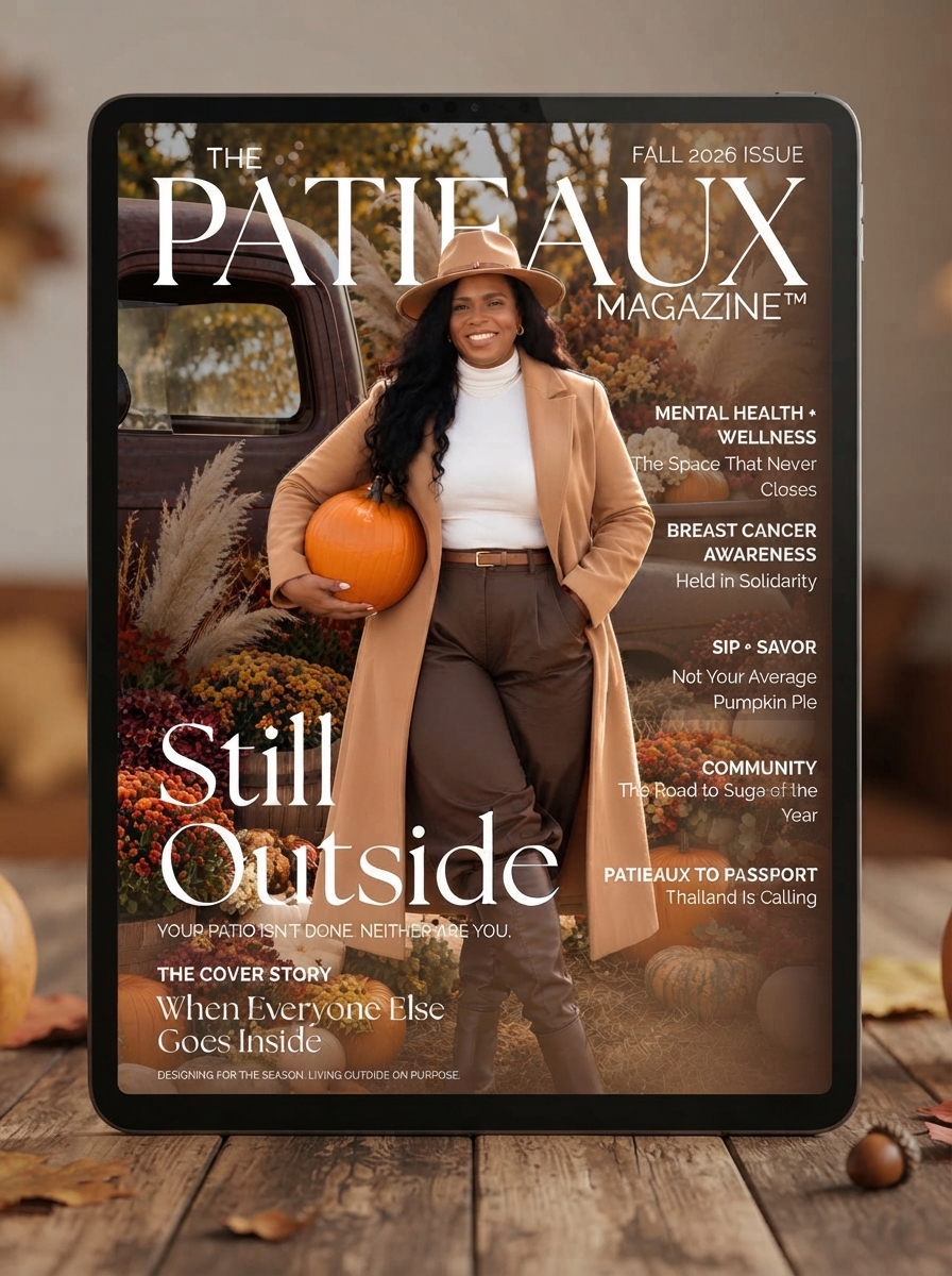 Still Outside, the October and November 2026 issue of The Patieaux Magazine