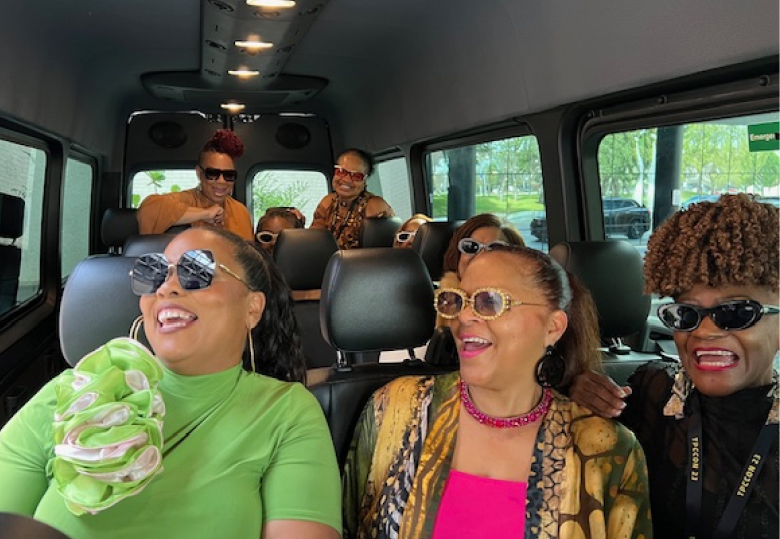 Moments from TPCCON, the annual Patieaux lifestyle conference, with women gathering and connecting