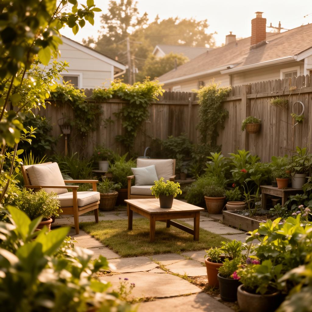 Volunteers building and restoring an outdoor sanctuary space for a family in their community